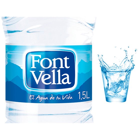 Agua Mineral Natural Font Vella Botella Sant Hilari 1,5 L