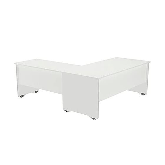 Ala Para Mesa Rocada Serie Work 100X60 Cm Derecha O Izquierda Acabado Aw04 Blanco/Blanco