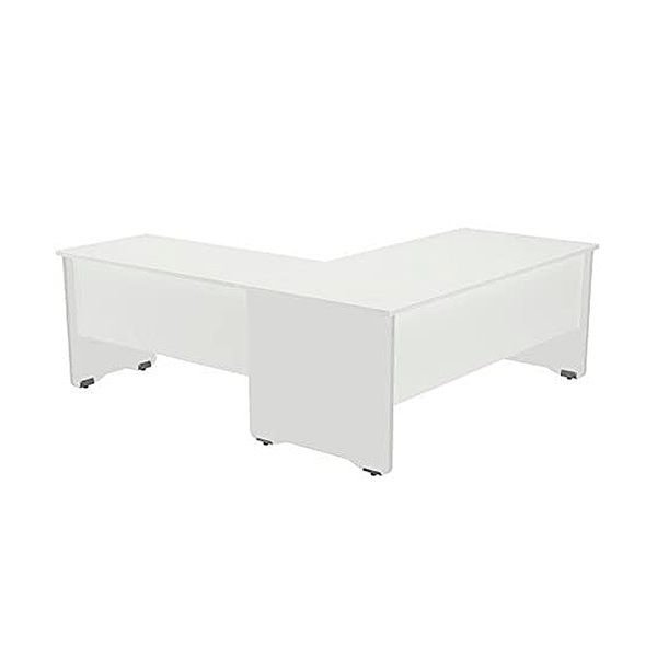 Ala Para Mesa Rocada Serie Work 100X60 Cm Derecha O Izquierda Acabado Aw04 Blanco/Blanco