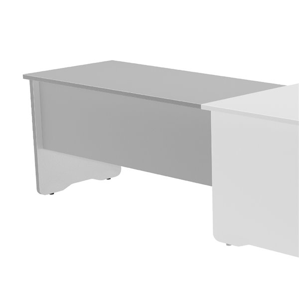 Ala Para Mesa Rocada Serie Work 60X100 Cm Derecha O Izquierda Acabado Ab02 Aluminio/Gris