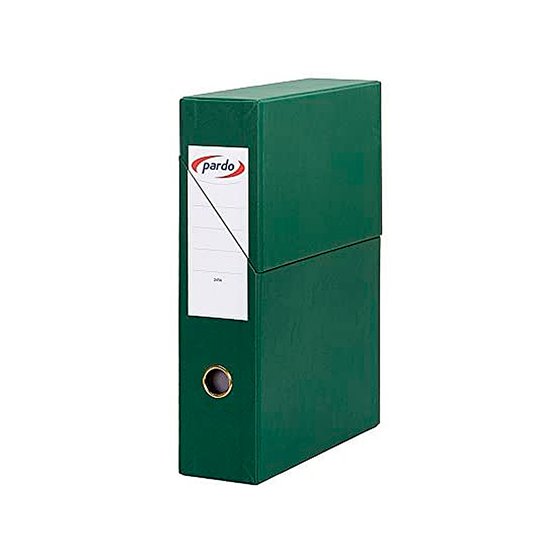Archivador Con Tapa Pardo Carton Forrado Ollao Lomo Din A4 80 Mm Color Verde 335X250X80 Mm