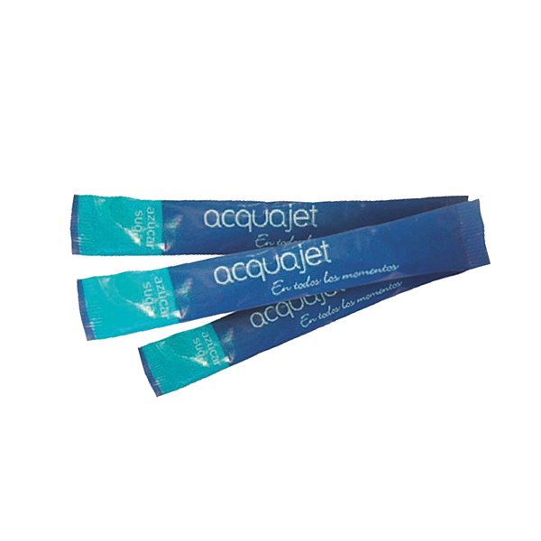 Azucar Blanca Acquajet Con Paletina Sobre De 7 Gr Envase De 50 Unidades