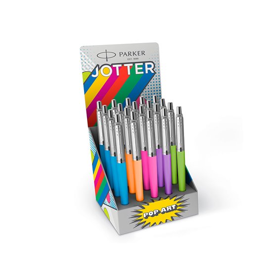 Boligrafo Parker Jotter Originals Pop Art Edicion Especial Expositor De 20 Unidades Colores Surtidos