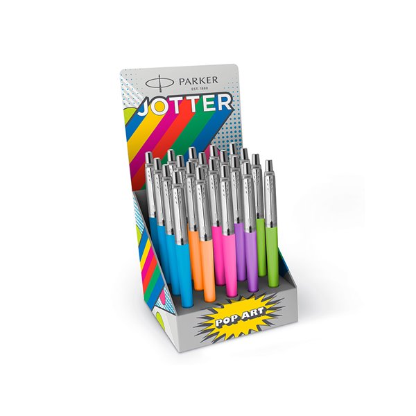 Boligrafo Parker Jotter Originals Pop Art Edicion Especial Expositor De 20 Unidades Colores Surtidos
