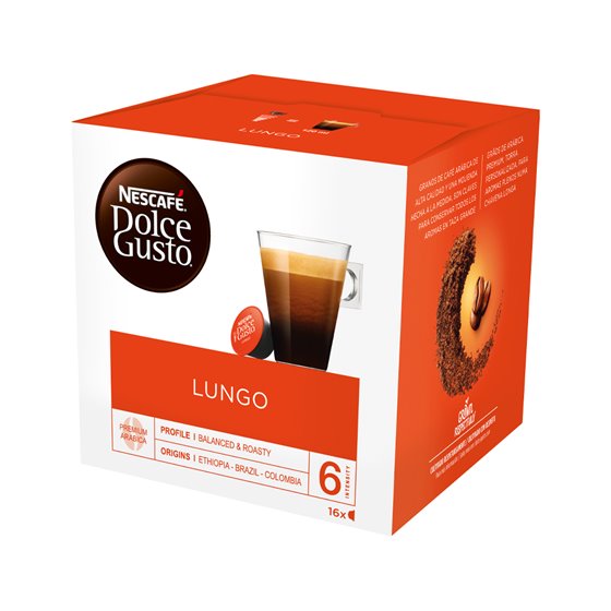 Cafe Dolce Gusto Lungo Caja Monodosis De 16 Unidades