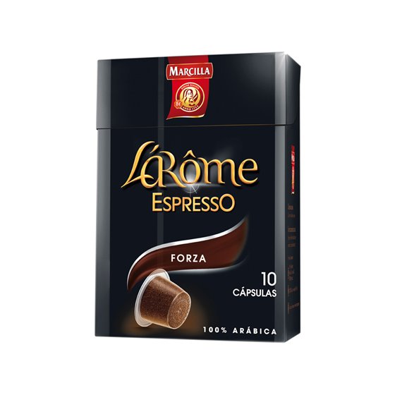 Cafe Marcilla L Arome Espresso Forza Fuerza 9 Caja De 10 Unidades Compatible Con Nespresso