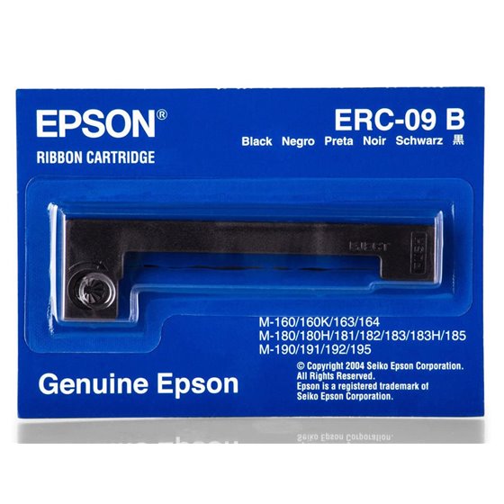 Cinta Impresora Epson Erc-09B Negra M-160 163 164 180 180H 181 182 183 185 190 191 192 195