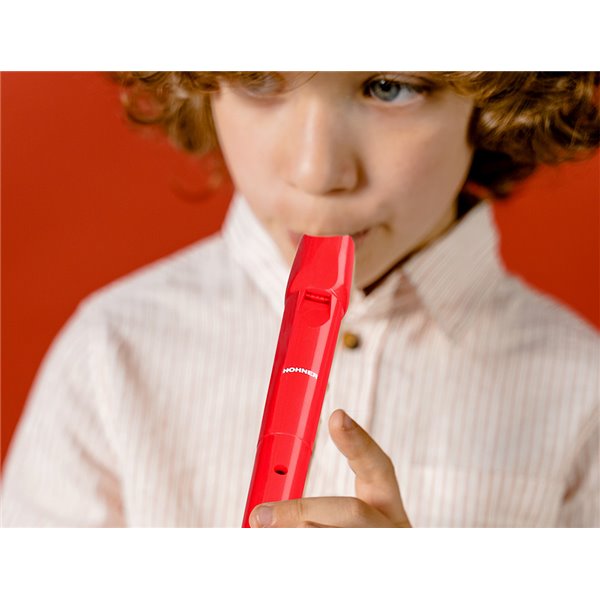 Flauta Hohner 9508 Color Roja Funda Verde Y Transparente