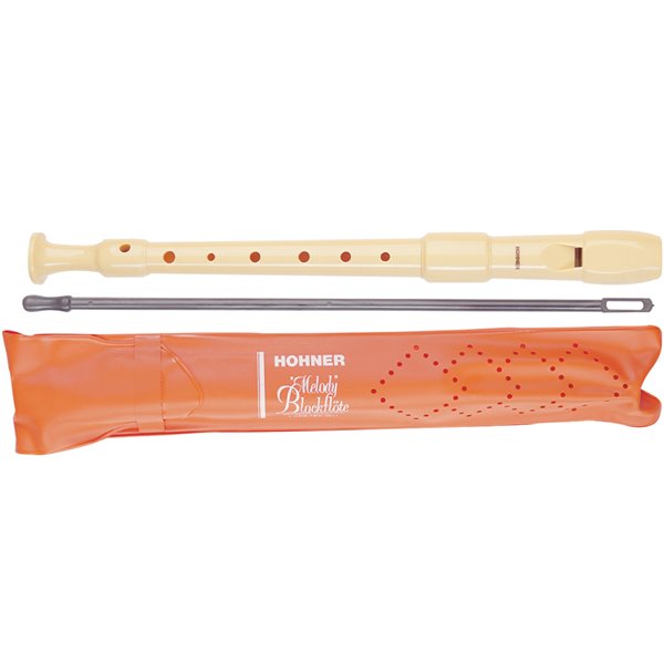 Flauta Hohner 9516 Color Marfil Desmontado Funda Naranja