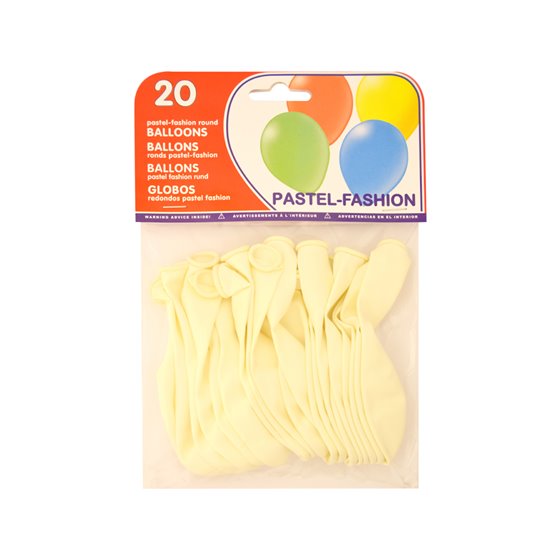 Globo 100% Latex Biodegradable Blanco Bolsa De 20 Unidades