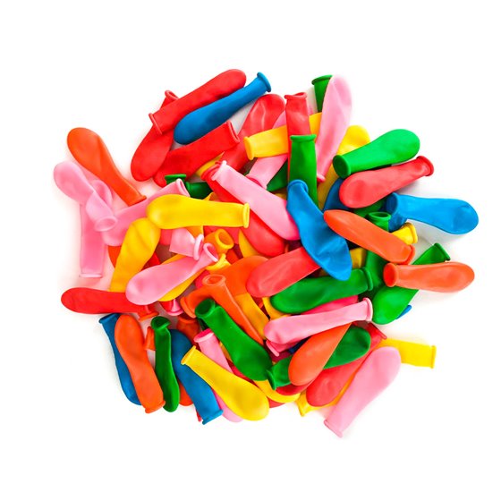 Globo 100% Latex Biodegradable De Agua Bolsa De 100 Unidades Colores Surtidos