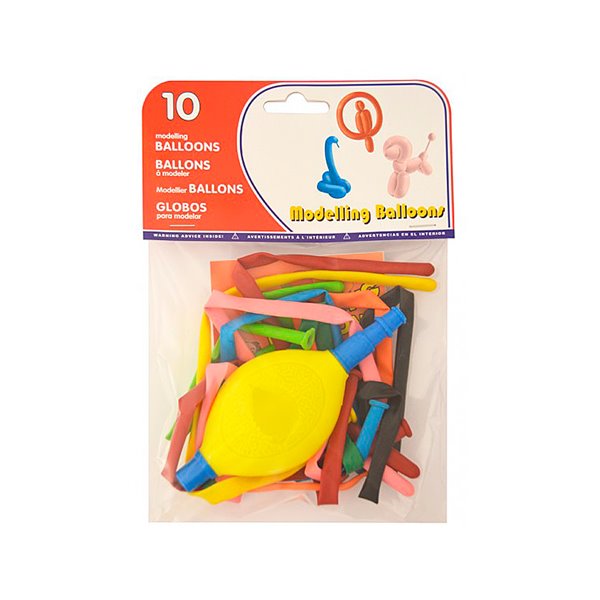 Globo 100% Latex Biodegradable Para Modelar + Inflador Bolsa De 10 Unidades