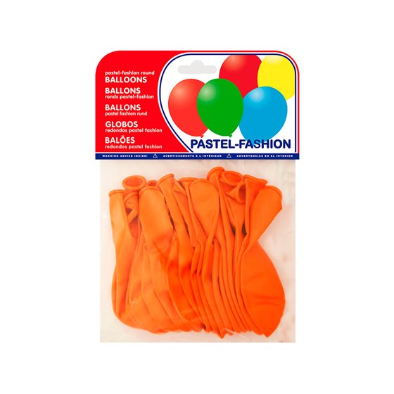 Globo 100% Latex Biodegradable Pastel Naranja Bolsa De 20 Unidades