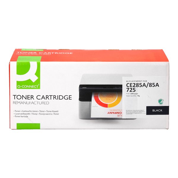 Toner Q-Connect Compatible Hp Ce285A Para Laserjet P1102/P1102W/M1212Nf Mfp/M1217Nfw Mfp/M1132Mfp -1.600Pag- Negro