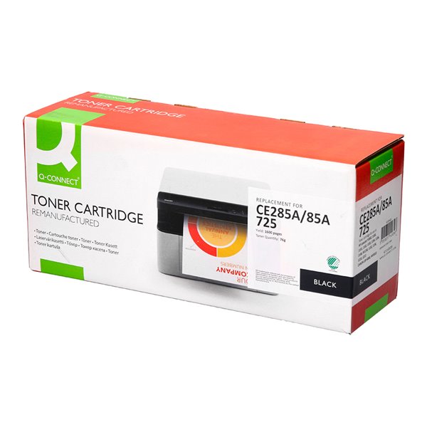 Toner Q-Connect Compatible Hp Ce285A Para Laserjet P1102/P1102W/M1212Nf Mfp/M1217Nfw Mfp/M1132Mfp -1.600Pag- Negro
