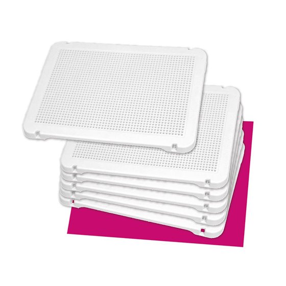 Juego Miniland Placa Para Pinchos Blanca 31X21 Cm Set De 6 Unidades