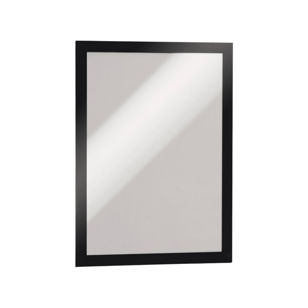 Marco Porta Anuncios Durable Magnetico Din A4 Dorso Adhesivo Removible Color Negro Pack De 2 Unidades