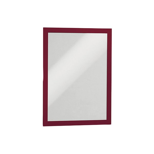 Marco Porta Anuncios Durable Magnetico Din A4 Dorso Adhesivo Removible Color Rojo Pack De 2 Unidades