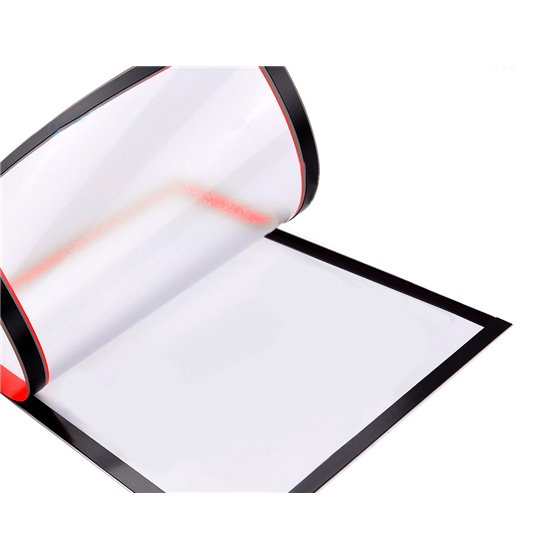 Marco Porta Anuncios Liderpapel Magnetico Din A4 Dorso Adhesivo Removible Color Rojo