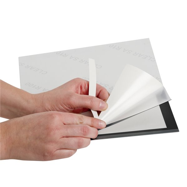 Marco Porta Anuncios Q-Connect Magneto Din A4 Dorso Adhesivo Removible Color Negro Pack De 2 Unidades