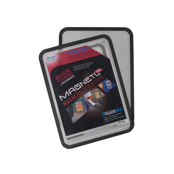 Marco Porta Anuncios Tarifold Magneto Din A3 Con 4 Bandas Magneticas En El Dorso Color Negro Pack De 2 Unidades