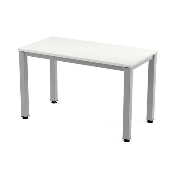 Mesa De Oficina Rocada Executive 2000Ad04 Aluminio/Blanco 120X60 Cm