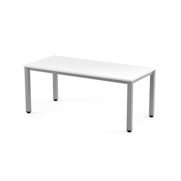 Mesa De Oficina Rocada Executive 2003Ad04 Aluminio/Blanco 180X80 Cm