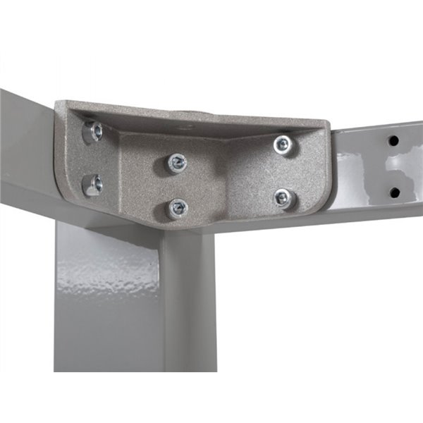 Mesa De Oficina Rocada Executive 2003Ad04 Aluminio/Blanco 180X80 Cm