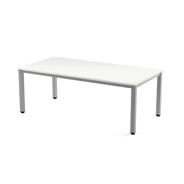 Mesa De Oficina Rocada Executive 2005Ad04 Aluminio/Blanco 200X100 Cm