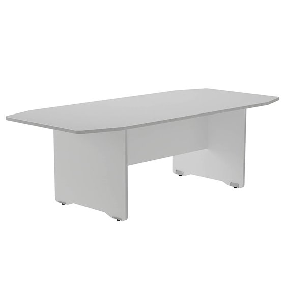 Mesa De Reunion Rocada Meeting 3003Ab02 Estructura Madera Gris Aluminio Tablero Madera Gris 220X100X72 Cm