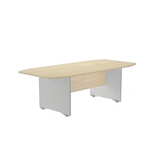 Mesa De Reunion Rocada Meeting 3003Aw01 Estructura Madera Blanco Tablero Madera Haya 220X100X72 Cm