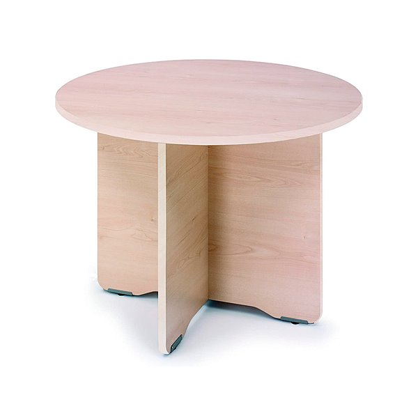 Mesa De Reunion Rocada Meeting 3005Aa01 Estructura Madera En Aspas Tablero Haya 100 Cm Diametro