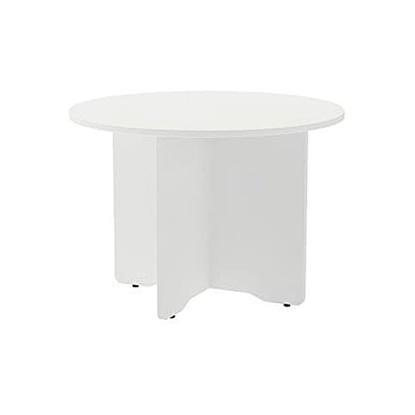 Mesa De Reunion Rocada Meeting 3005Aw04 Estructura Madera Blanco Aluminio En Aspas Tablero Blanco 100 Cm