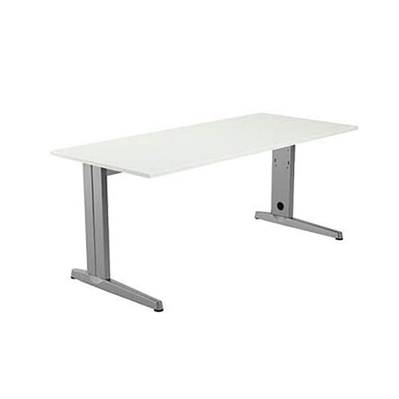 Mesa De Reunion Rocada Meeting 3006Ab01 Estructura Madera Gris Aluminio En Aspas Tablero Haya 120 Cm Diametro