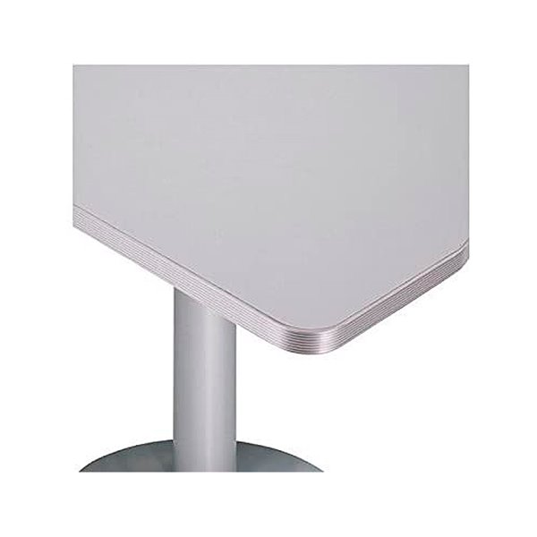 Mesa De Reunion Rocada Meeting 3006Ab02 Estructura Madera Gris Aluminio En Aspas Tablero Madera Gris 120 Cm