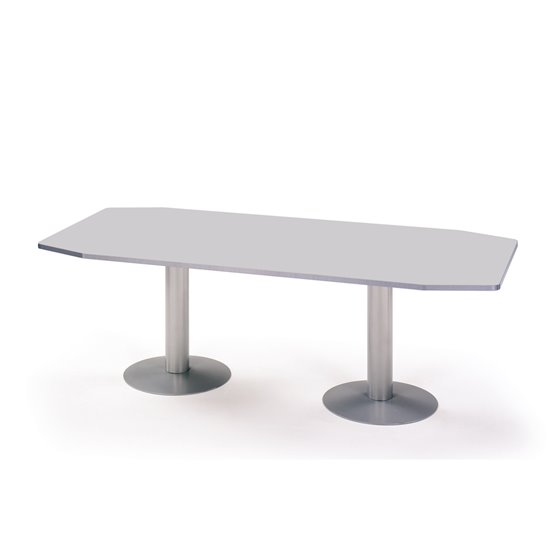 Mesa Reunion Meeting 3003At02 Estructura Aluminio Tablero Gris 220X100X72Cm