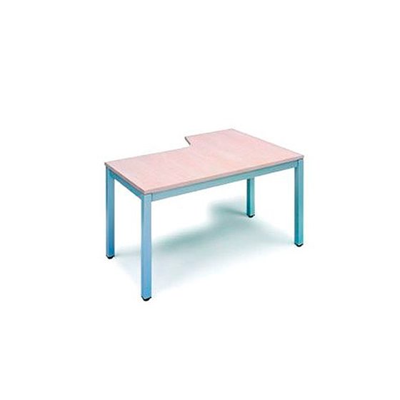 Mesa Rocada Serie Executive 160X120 Cm Izquierda Acabado Ad02 Aluminio/Gris