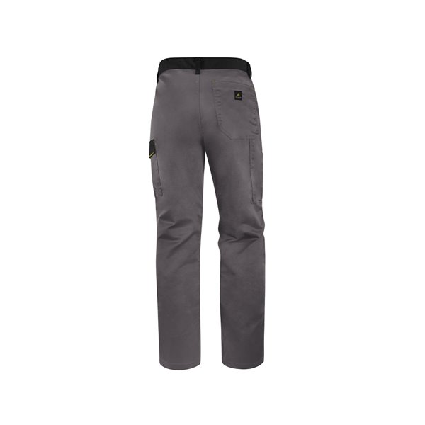 Pantalon De Trabajo Deltaplus Cintura Ajustable 5 Bolsillos Color Gris Verde Talla 3Xl