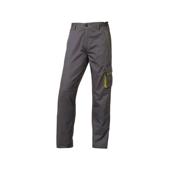 Pantalon De Trabajo Deltaplus Cintura Ajustable 5 Bolsillos Color Gris Verde Talla Xs