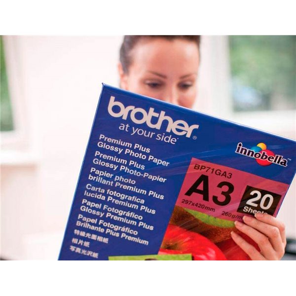 Papel Fotografico Brother Premium Plus Brillo Din A3 260G/M2 Ink-Jet Pack De 20 Hojas