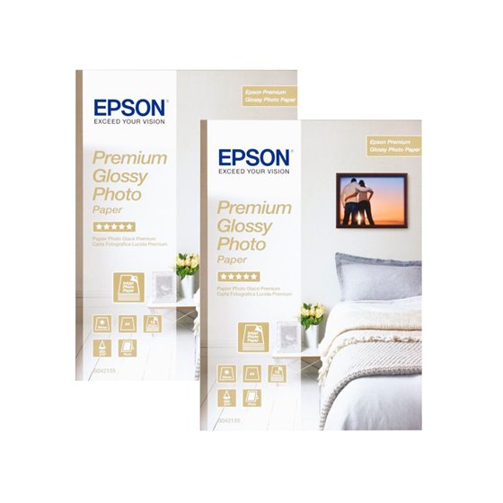 Papel Fotografico Epson Premiun Glossy Photo Satinado Din A4 Promo 2 X 15 Hojas 225 Gr