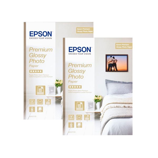 Papel Fotografico Epson Premiun Glossy Photo Satinado Din A4 Promo 2 X 15 Hojas 225 Gr