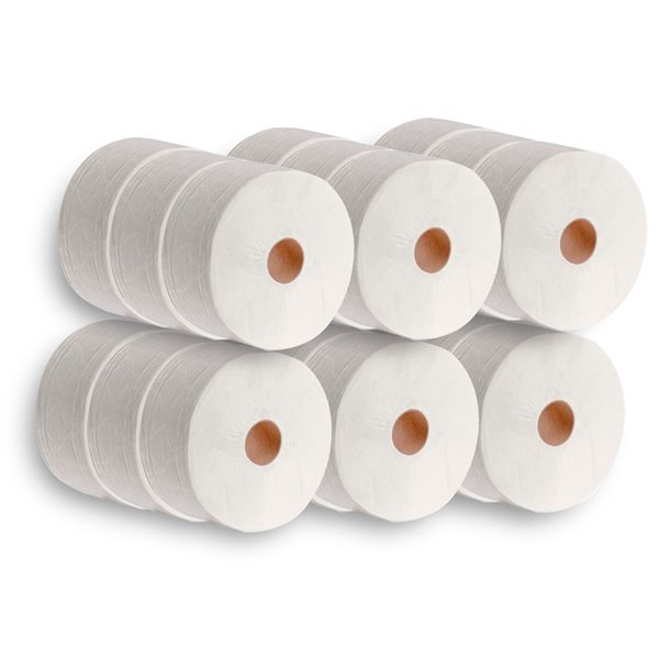 Papel Higienico Dahi Jumbo 2 Capas Celulosa Blanca 140 Mt Mandril 45 Mm Pack De 18 Rollos