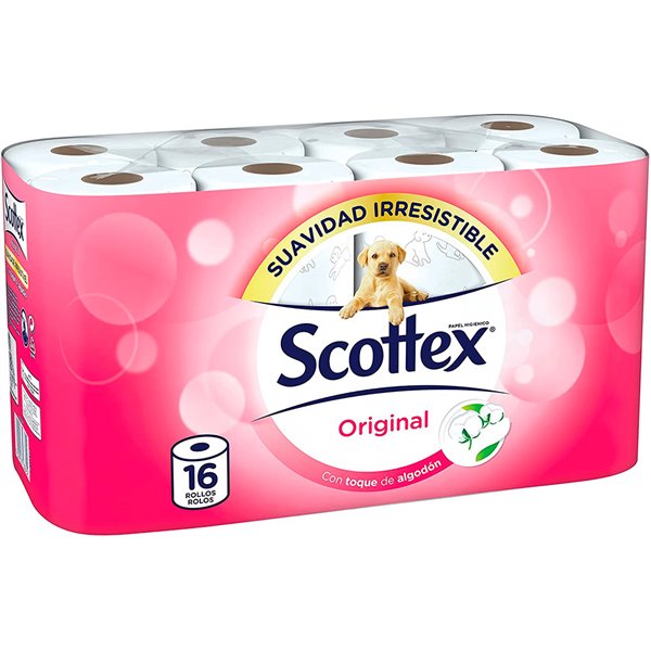 Papel Higienico Scottex 2 Capa S Original Paquete 16 Rollos