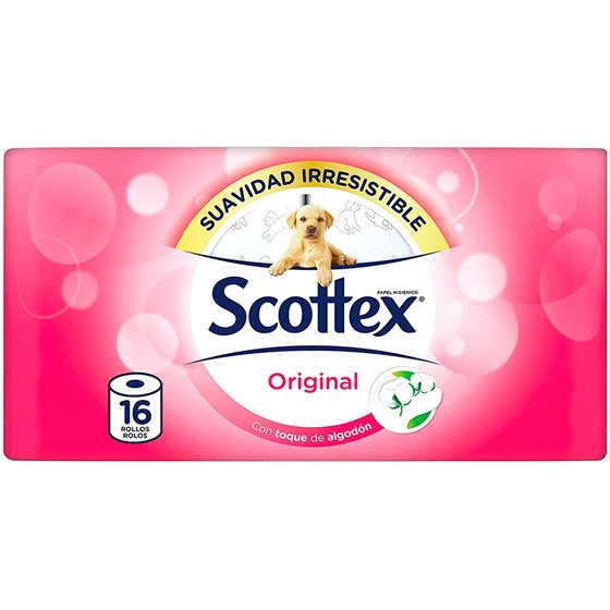 Papel Higienico Scottex 2 Capa S Original Paquete 16 Rollos