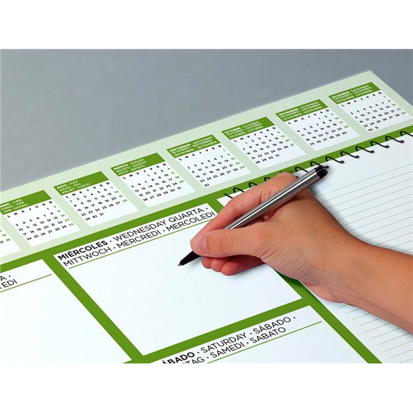Planning Sobremesa Semanal Liderpapel 40X60 Cm 80 Gr 60 Hojas 2024-2025