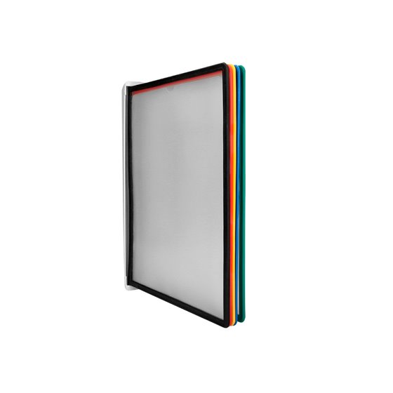Portacatalogo De Pared Plastico Liderpapel Con 10 Fundas Din A4 Colores Surtidos