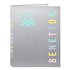 Carpeta Folio 4 Anillas Mixtas Benetton "Silver"26,5 x 33 x 4 cm.