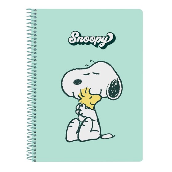Libreta Cuarto 80 Hojas Tapas Duras 1Diseñ Snoopy "Groovy"15,5 x 22 cm.