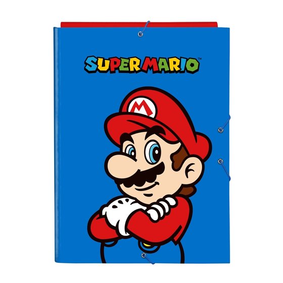 Carpeta Folio 3 Solapas Super Mario "Play"26 x 33,5 x 2,5 cm.